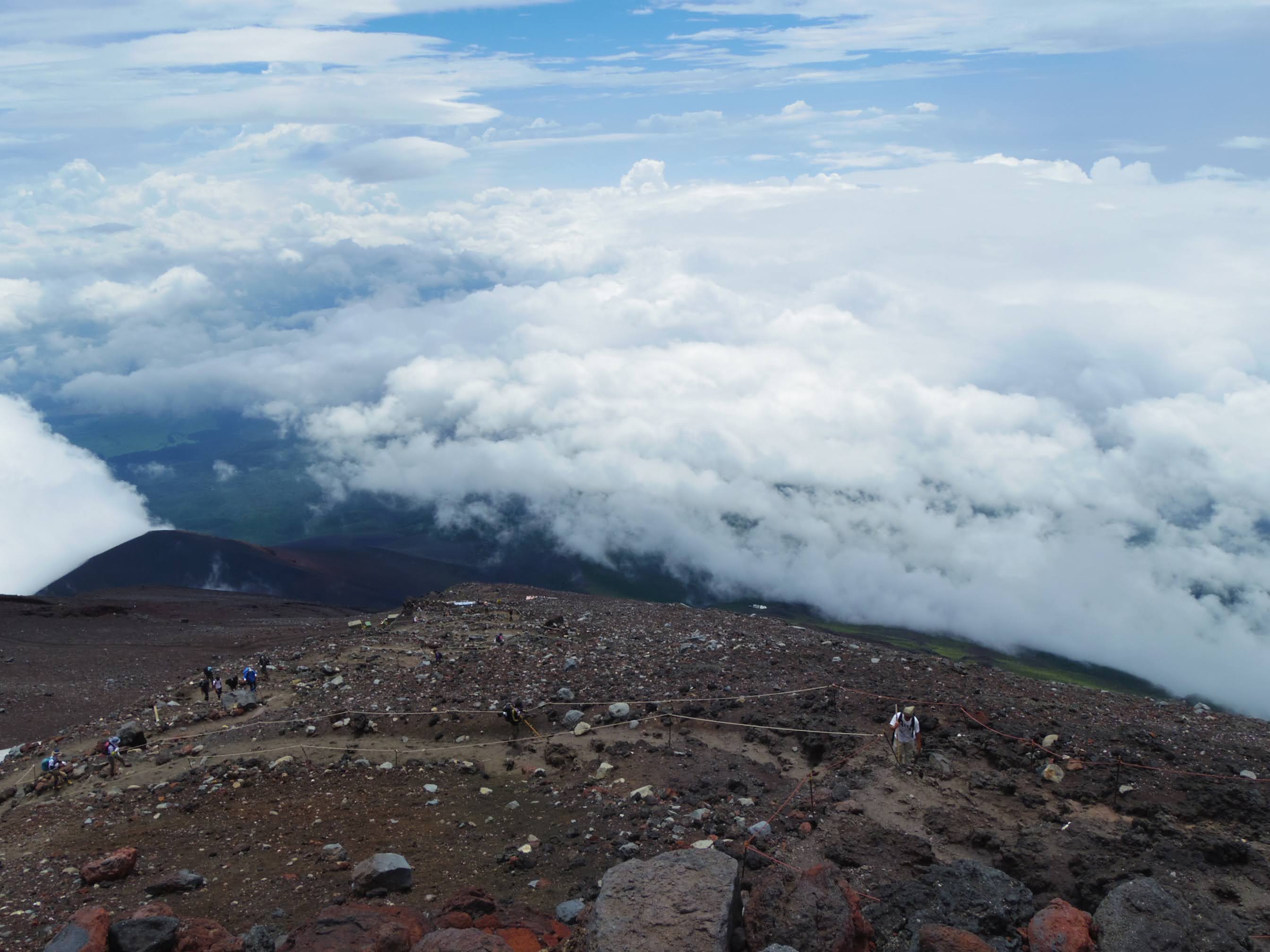 The sea of clouds from near the summit — one of those views that makes the effort worthwhile